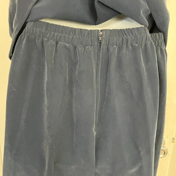 Dusty Blue Suede-like Pant Set Size 14 EUC - Picture 6 of 10